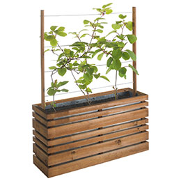 Jardinera de Madera y Metal con celosa LIGN Z